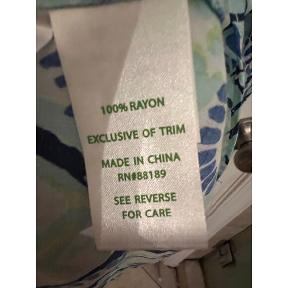 Lilly Pulitzer Benicia Tunic cold shoulder XXS Coastal Dress Blue Boho resort - Picture 8 of 12